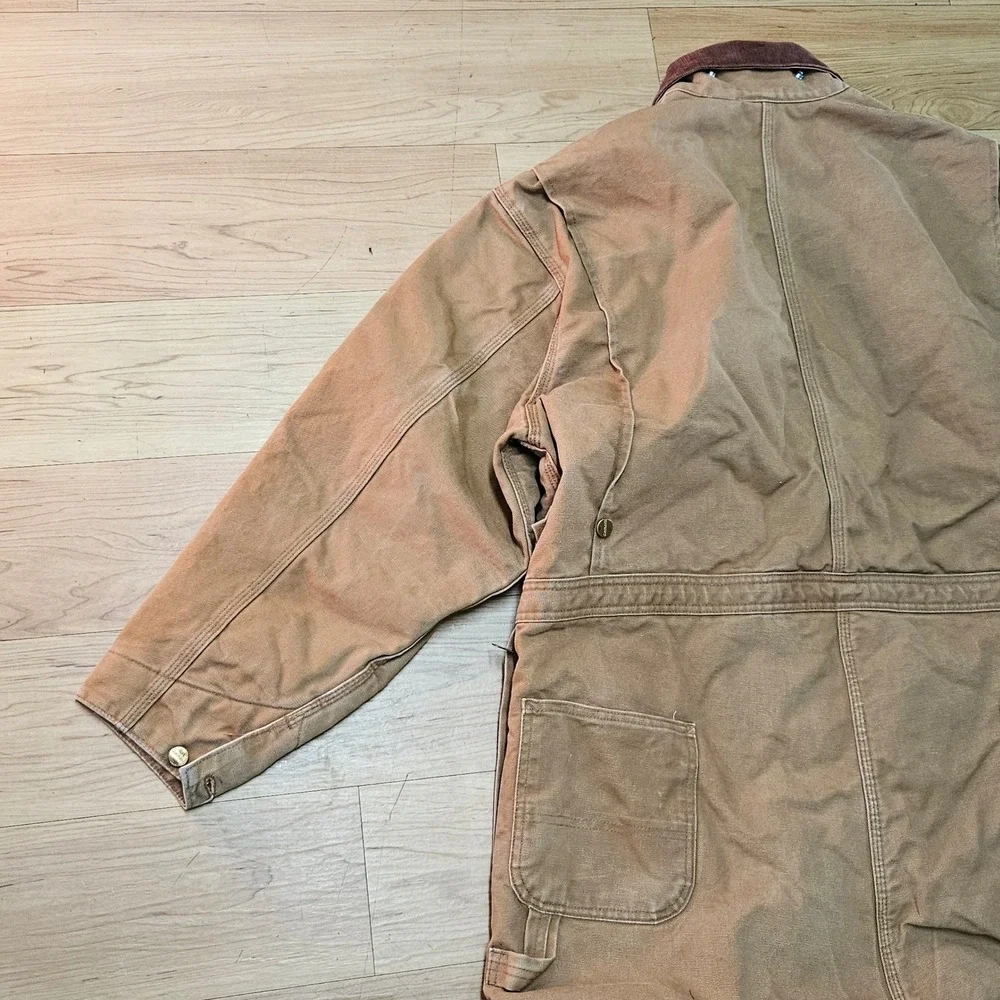 Carhartt X01 BRN Insulated Duck Canvas Coveralls Mens 54 Short Brown Made In USA